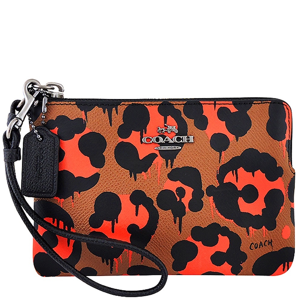 Coach X Baseman Wild Beast Wristlet